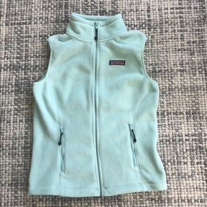 Vineyard Vines Fleece Vest Mint Green Med